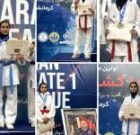 مدال آوری دختران کاراته کاهای گیلانی در مسابقات لیگ کاراته وان دختران کشور