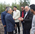 بازدید میدانی فرماندار رشت از پروژه‌های تامین آب کشاورزی